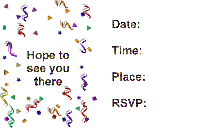 Birthday Party Invitation: Hope to see you there. Date: Time: Place: RSVP: