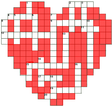 Valentine Crossword Puzzle, valentines activity
